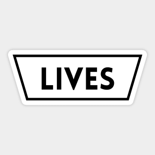 Lives Life Black   - Classic Vintage Summer Sticker